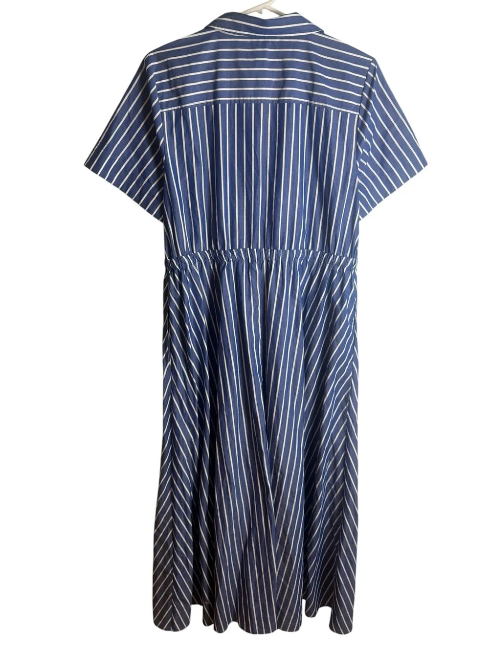 J.Crew Cerise shirt-dress in striped poplin blue 12 - Picture 4 of 7